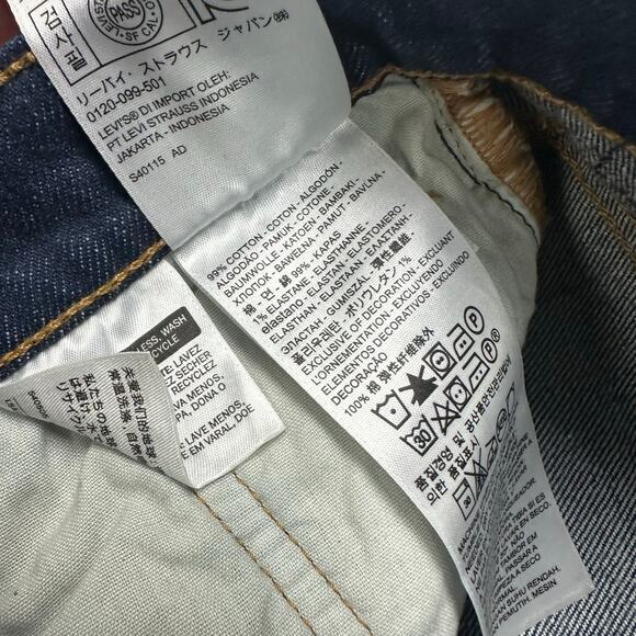 Levis 501 Faded Blue Womens 25x28 Button Fly Frayed Hem Straight Jeans Red Tab - Picture 5 of 13